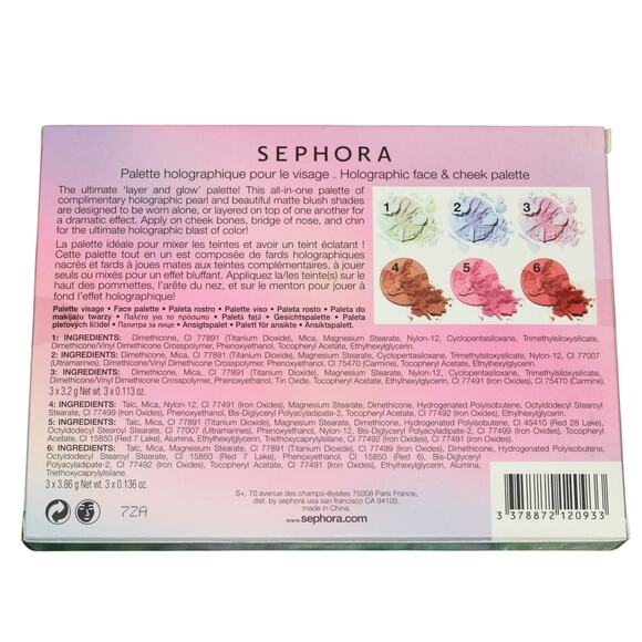 Sephora Holographic Face & Cheek Palette NWT - Picture 5 of 5